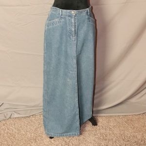 Full Length Denim Skirt